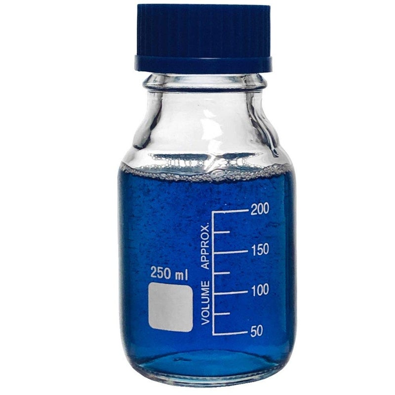 Karter Scientific 250ml Glass Round Media Storage Bottles with GL45 Screw Cap, Borosilicate Glass, 251L3 (Pack of 2) - Image 3